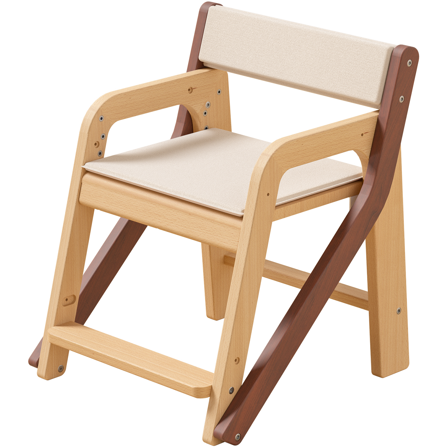 FARORO Adjustable Solid Wood Kids Study Chair for Growing Children